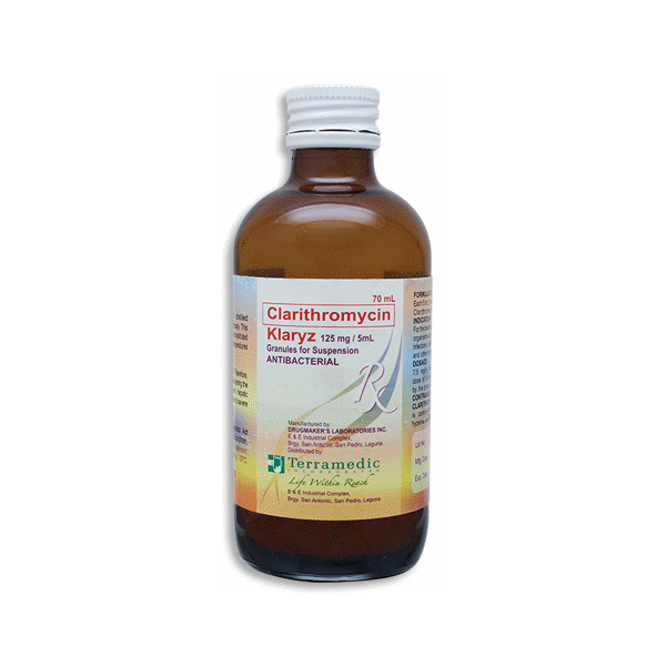 KLARYZ Clarithromycin 125mg / 5mL Granule for Suspension 70mL price in